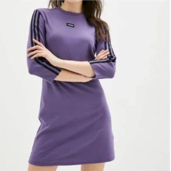 adidas Women Moment Tech Purple/Black Dress medium - Picture 1 of 7